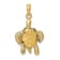 14k Yellow Gold Textured Sea Turtle with Moveable Head and Legs Pendant