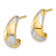 14k Yellow Gold and Rhodium Over 14k Yellow Gold 11/16" Polished
and Grooved J-Hoop Earrings