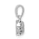 Rhodium Over 10k White Gold 0.26 ctw Diamond Circle Cluster Pendant