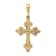 14k Yellow Gold Fleur De Lis Cross Pendant