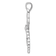 Rhodium Over Sterling Silver Polished and Textured Dragonfly Pendant