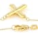 Bold X Design Gold Chain Necklace In 10K Gold