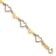 14K Yellow Gold Polished Diamond-cut Open and Stamp Heart Bracelet
