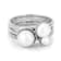 Cultured Freshwater Pearl Ring Set in Rhodium Over Sterling Silver