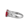 Lab Created Ruby And White Cubic Zirconia Platinum Over Silver July
Birthstone Ring 4.42ctw