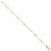14k Yellow Gold 4mm Oval Design Diamond-Cut Link Bracelet