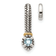 Rhodium Over Sterling Silver Antiqued with 14k Accent Aquamarine Chain
Slide Pendant