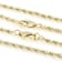 Rope Chain Necklace Set Of 2 In 18K Gold Over Bronze