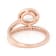 Morganite Oval And White Zircon Ring In 18K Rose Gold Over Sterling
Silver 1.62ctw