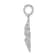 Rhodium Over Sterling Silver Polished and Textured Starfish Pendant