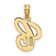 14k Yellow Gold Script Letter C Initial Pendant