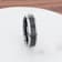 ATNOS Brushed Black Center Polished Beveled Edges Men’s Titanium Wedding
Ring 6mm