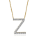 Lab-Grown Diamond Initial Z Necklace In 14K Gold Over Sterling Silver 0.50ctw