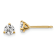 White Lab-Grown Diamond 14k Yellow Gold G-H SI Martini Stud Earrings 0.50ctw