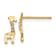 14K Yellow Gold Cubic Zirconia Giraffe Post Earrings