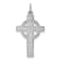 Rhodium Over 14K White Gold Celtic Cross Charm