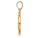 14k Yellow Gold Polished and Satin Round Saint Magdalena Medal Pendant