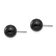 Rhodium Over 14K White Gold Onyx Bead Earrings
