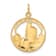 14k Yellow Gold Textured Chicago Skyline Charm Pendant