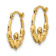 14k Yellow Gold 9/16" Claddagh Hoop Earrings