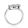 Two-Stone CZ Bypass Ring In Sterling Silver