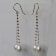 18KY Double  Row 6-5mm Drop Pearls  Earrings