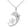 8-9mm White Cultured Freshwater Pearl Sterling Silver Pendant W/Chain