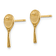 14k Yellow Gold Mini Tennis Racquet with Ball Stud Earrings