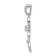 Rhodium Over 14k White Gold Diamond Cross Pendant