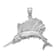 Rhodium Over 14k White Gold Polished and Textured Sailfish Pendant