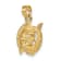 14k Yellow Gold 3D Textured Pisces Zodiac pendant