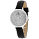 Roberto Bianci Women's Gemma Gray Dial, Black Leather Strap Watch