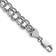 Rhodium Over 14k White Gold 7.5mm Diamond-Cut Double Link Charm Bracelet