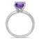 Amethyst and Diamond 14K White Gold Engagement Ring 1.86ctw