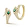 Rachel Zoe CZ Pave Snake Hoop Earrings in 14K Gold Over Sterling Silver