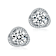 CZ Swirl Halo Stud Earrings In Sterling Silver