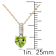 Peridot & Diamond 10K Yellow Gold Pendant With Chain 0.86ctw
