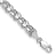 Rhodium Over 14k White Gold 5.5mm Diamond-Cut Double Link Charm Bracelet