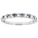 Blue And White Lab-Grown Diamond Band Ring In 14K White Gold 0.50ctw