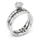 1.00ctw Diamond Channel Engagement Ring in 14k White Gold