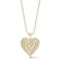 Sterling Statements 14K Yellow Gold Over Sterling Silver CZ Heart
Necklace with Bead Chain