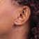 Rhodium Over 14K White Gold Round Lab Created Pink Sapphire Earrings