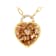 Champagne Quartz Heart And White Zircon Toggle Necklace In 18K Gold Over
Sterling Silver 10.06ctw
