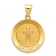 14K Yellow Gold Confirmation Medal Hollow Round Pendant
