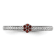 14K White Gold Stackable Expressions Garnet and Diamond Ring 0.075ctw