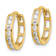 14k Yellow Gold Cubic Zirconia 1/2" Hinged Hoop Earrings