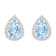 7x5mm Pear Shape Simulated Aquamarine And Created White Sapphire 10k
White Gold Halo Stud Earrings
