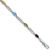 Rhodium Over 14k White Gold Multi-gemstone and Diamond Rainbow Bracelet