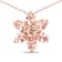Peach Morganite 10K Rose Gold Floral Cluster Necklace For Friend  0.99ctw