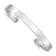 Rhodium Over Sterling Silver Polished 6mm Children's Cuff Bangle